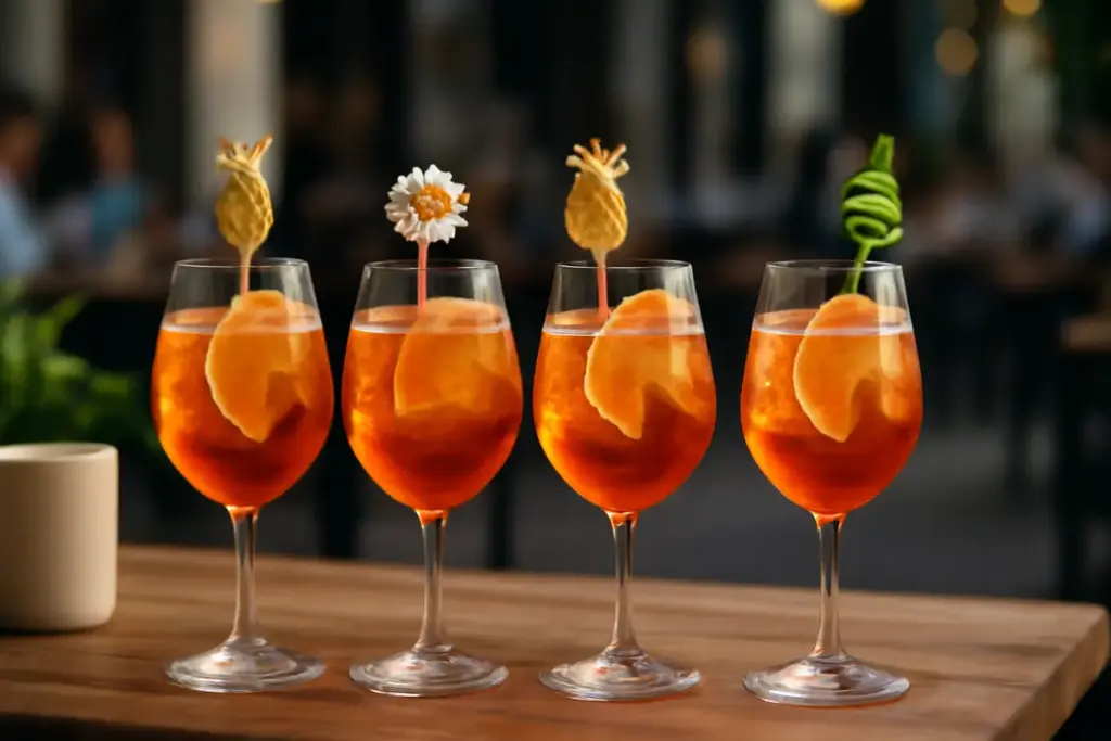 Decorazioni nelle degustazioni di Spritz: il dettaglio che conquista i clienti al primo impatto