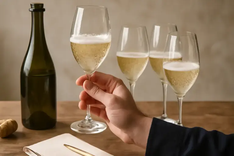 Degustazione di vini bianchi frizzanti: il dettaglio che fa risaltare profumi e bollicine